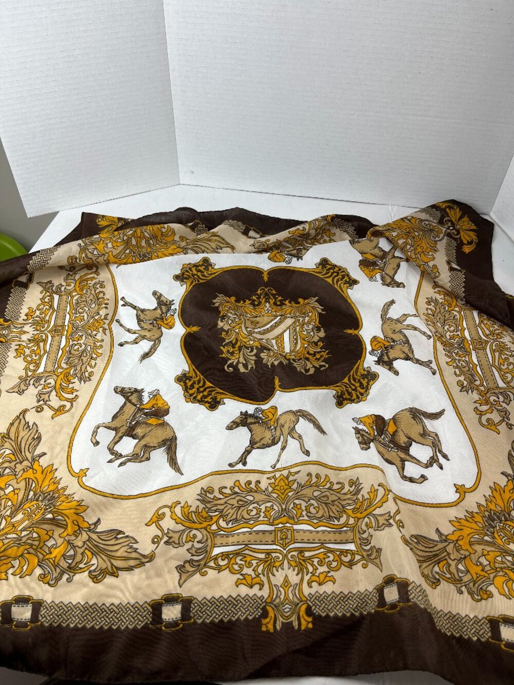 Women's 30" x 30" polyester Equestrian Scarf, made in Italy